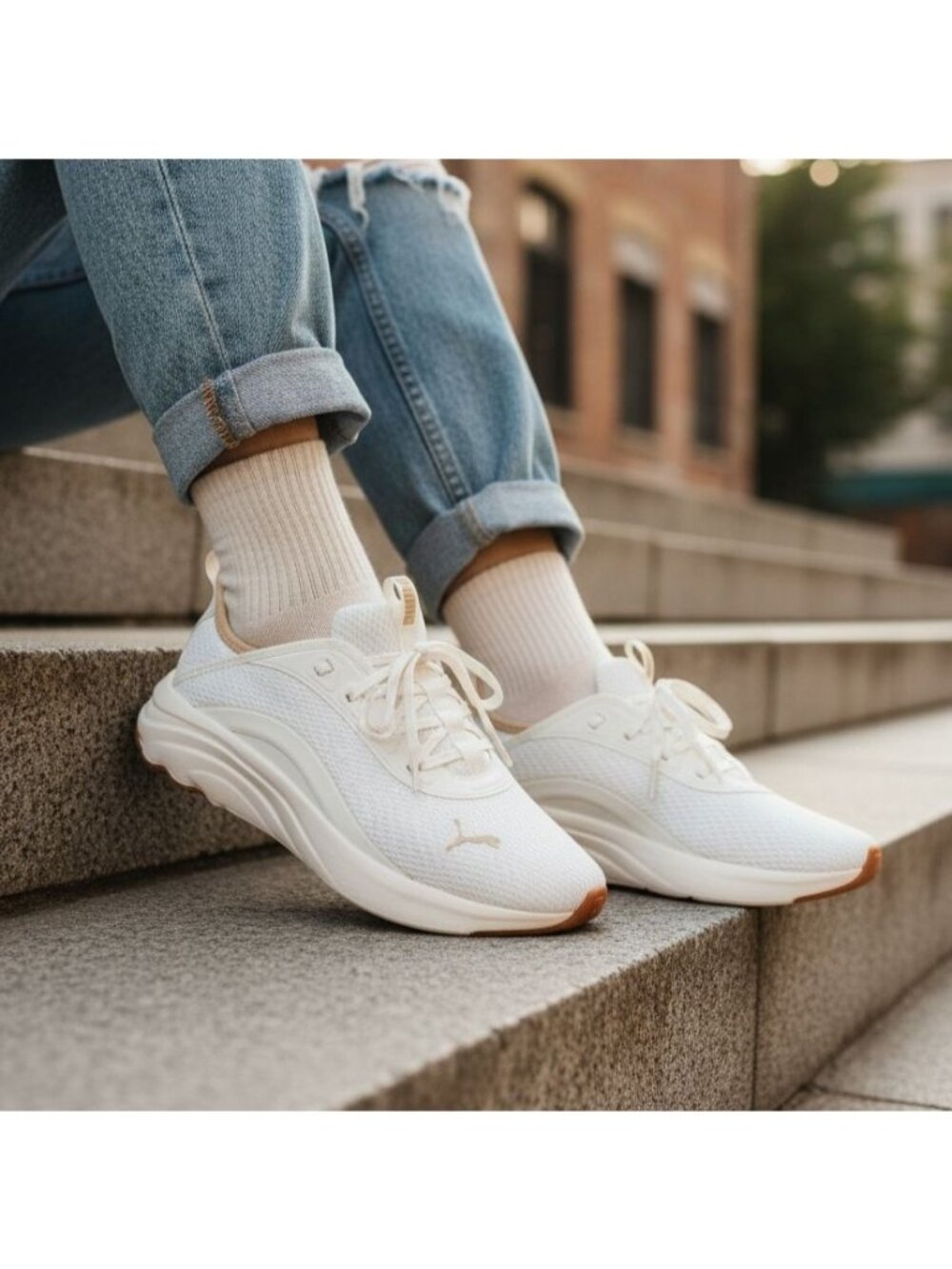 Puma 9 Women Sophia Evo Vital Sneakers Athletic Lace-up Shoes Activewear Cream